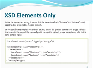 XSD Elements Only
53
 