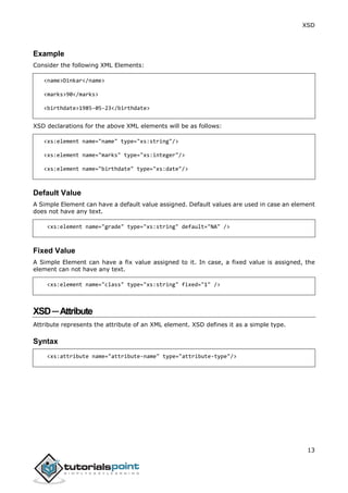 Xsd tutorial | PDF