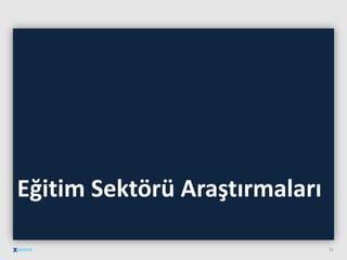 Eğitim Sektörü Araştırmaları
25
 