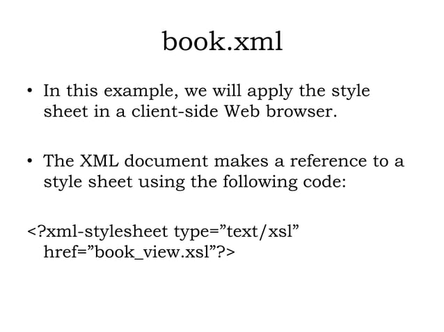 XSL - XML STYLE SHEET | PPTX