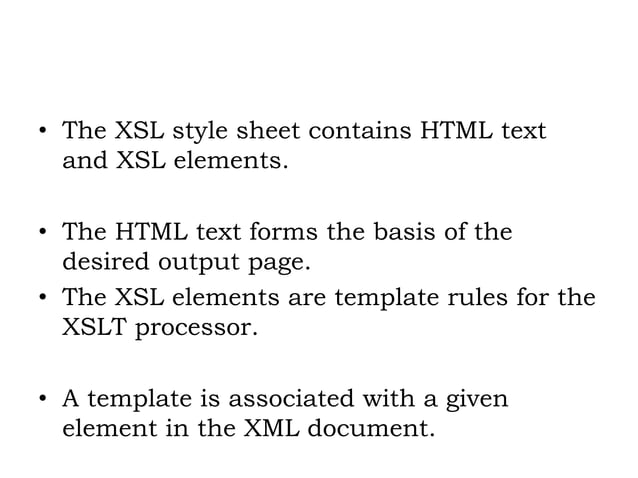 XSL - XML STYLE SHEET | PPTX