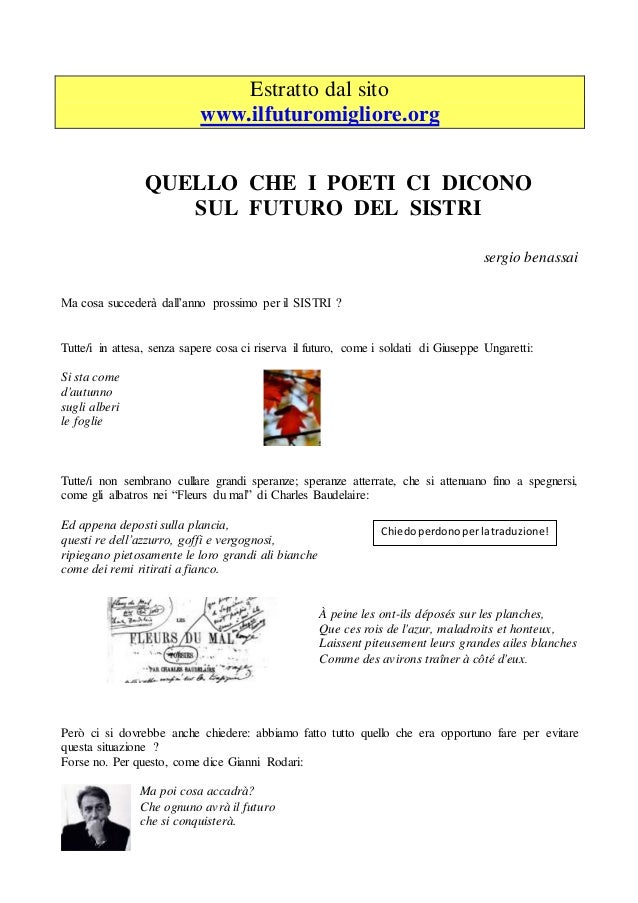 Quello Che I Poeti Ci Dicono Sul Futuro Del Sistri