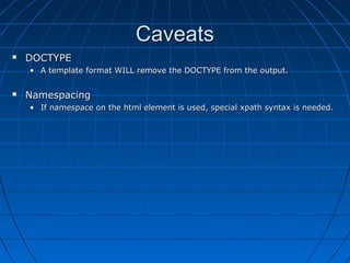 XSLT Formats in Website Templates in Cascade Server CMS by Jay Mercer | PPT