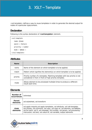 Xslt tutorial | PDF