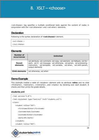 Xslt tutorial | PDF