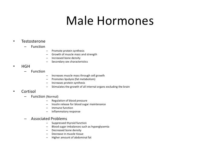 Female and male hormones