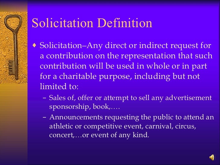 Solicitation of Funds for Charitable Purposes Act recording