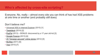 Cross Site Scripting: Prevention and Detection(XSS) | PPTX | Web ...