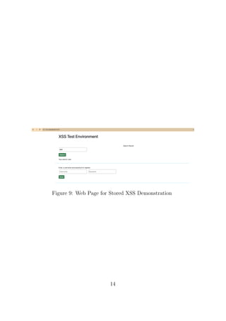 Figure 9: Web Page for Stored XSS Demonstration
14
 