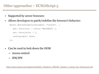 native javascript objects/properties like