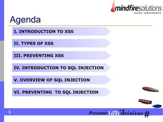 XSS And SQL Injection Vulnerabilities | PPT