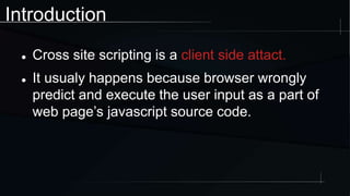 Cross site scripting | PPT