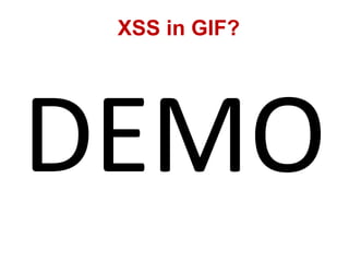 XSS in GIF?
 