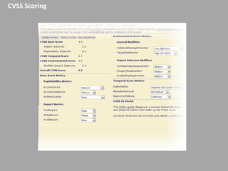CVSS Scoring

 
