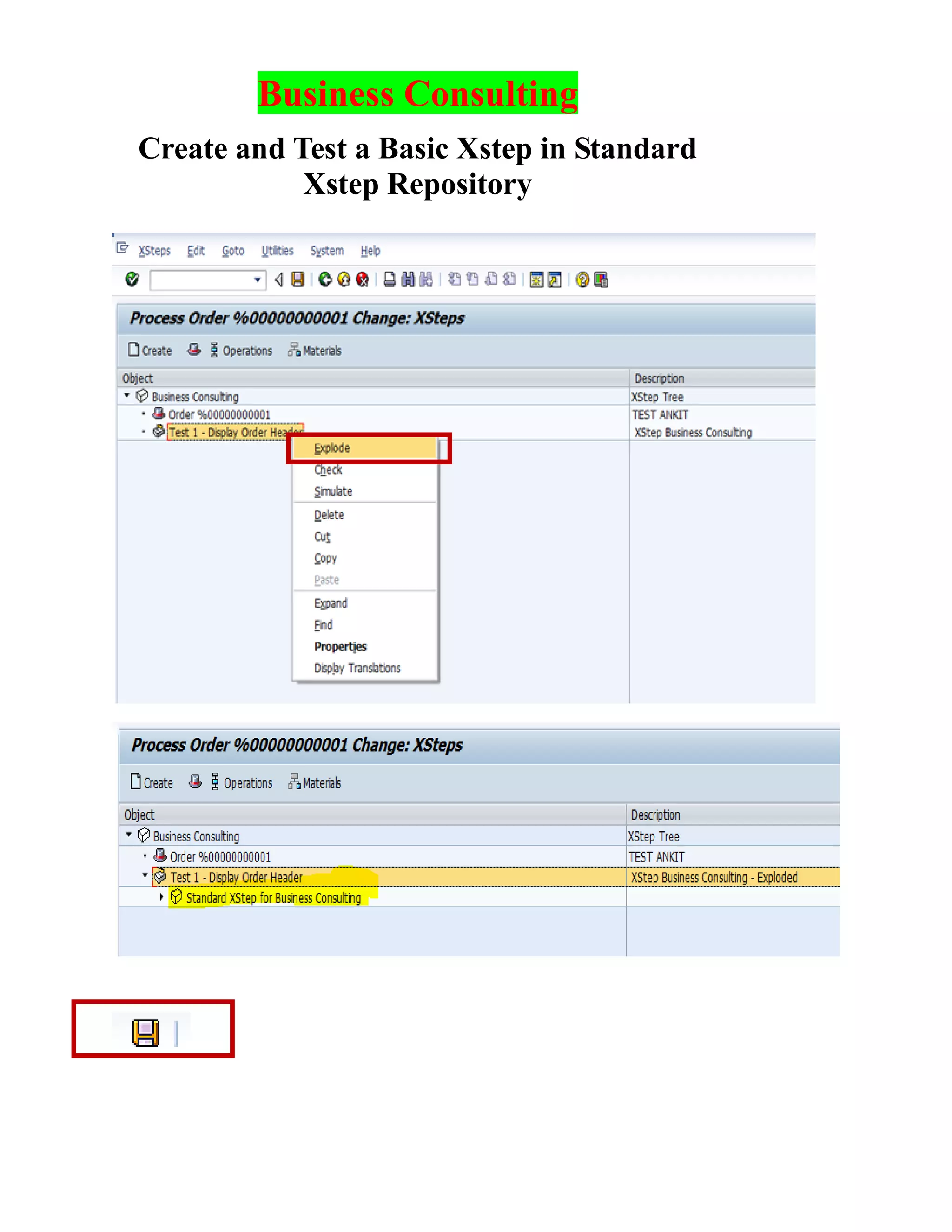 Create SAP Xstep SAP PPPI PDF