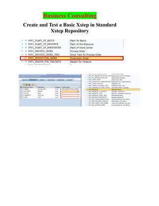 Xstep Completed Create SAP Xstep - SAP PP-PI | PDF