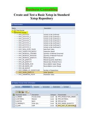 Xstep Completed Create SAP Xstep - SAP PP-PI | PDF
