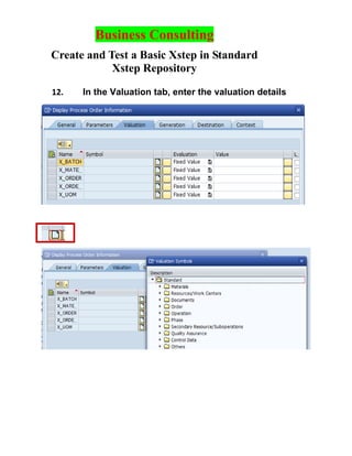 Xstep Completed Create SAP Xstep - SAP PP-PI | PDF