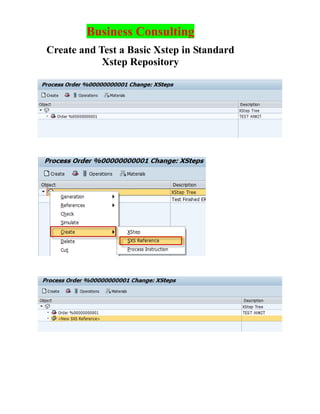 Xstep Completed Create SAP Xstep - SAP PP-PI | PDF