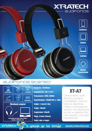 Audífonos XTRATECH XT-A7