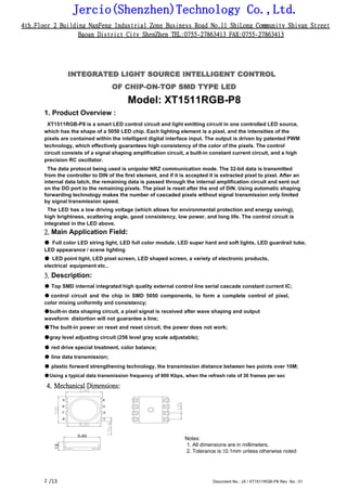 Jx811bt Module Xt1511 rgbp8 rev.01 en(nut) | PDF