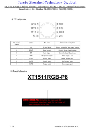 Jx811bt Module Xt1511 rgbp8 rev.01 en(nut) | PDF