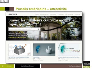 Portails américains – attractivité 
39 09/09/2014 Institut Mines-Télécom 
TIC/Web et médiation 
 
