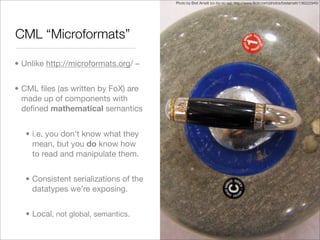 XTech 2008 presentation; "Representing, indexing and mining science with XML and RDF: Golem and CrystalEye"