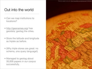 XTech 2008 presentation; "Representing, indexing and mining science with XML and RDF: Golem and CrystalEye"