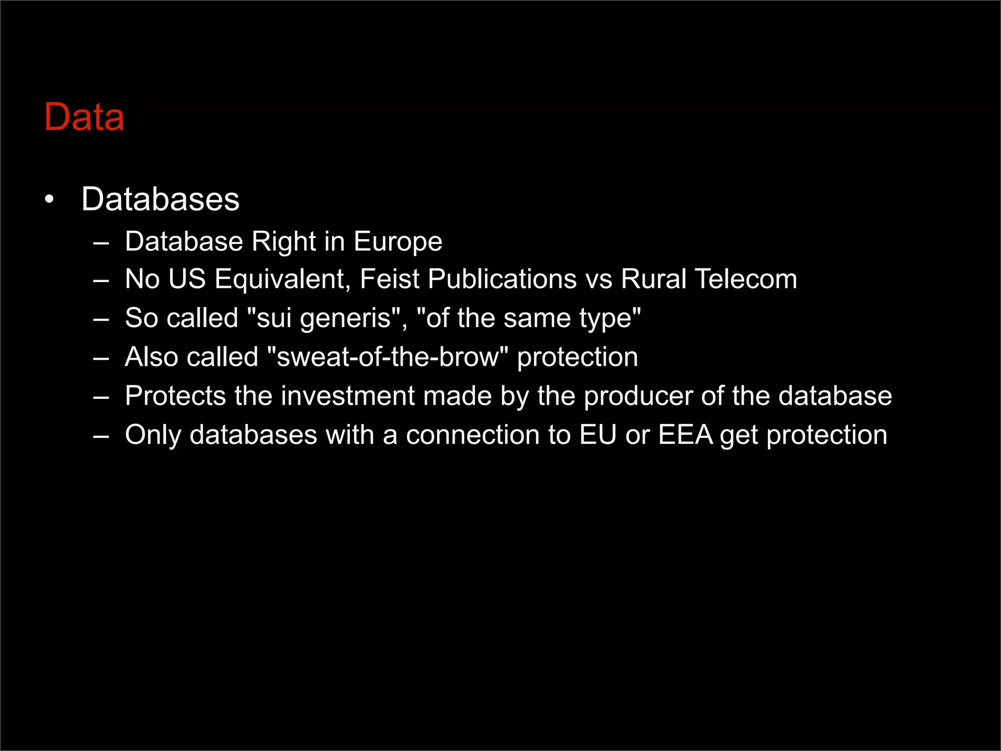X Tech2007, Open Data, Licensing