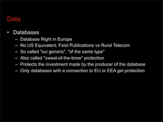 X Tech2007, Open Data, Licensing