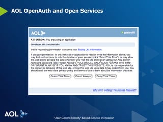 AOL OpenAuth and Open Services 