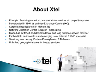 Xtel overview slideshow | PPT