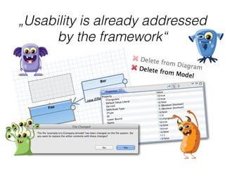 „Usability is already addressed 
by the framework“ 
 