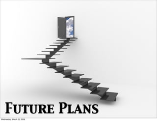 Future Plans
Wednesday, March 25, 2009
 