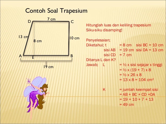 Rumus Trapesium Luas Dan Keliling Tak Beraturan Sama Kaki Siku