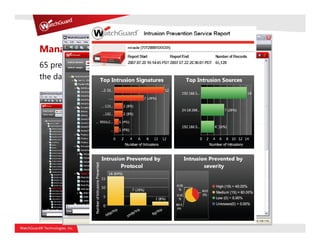 Managing XTM Solutions: Satisfy Auditors
65 pre-defined reports included. Drill-down for
the data you need — when you need it.
 