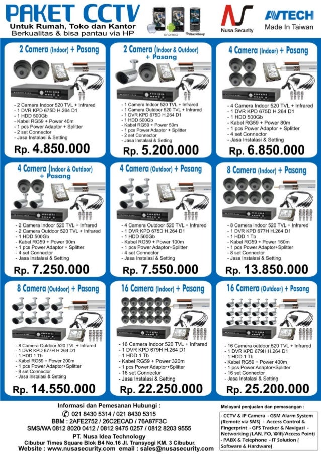 Brosur paket cctv depok