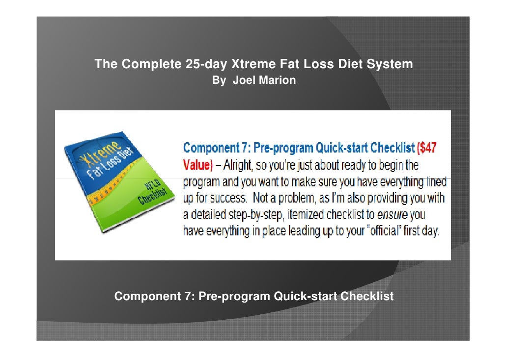 25 Day Extreme Fat Loss Diet
