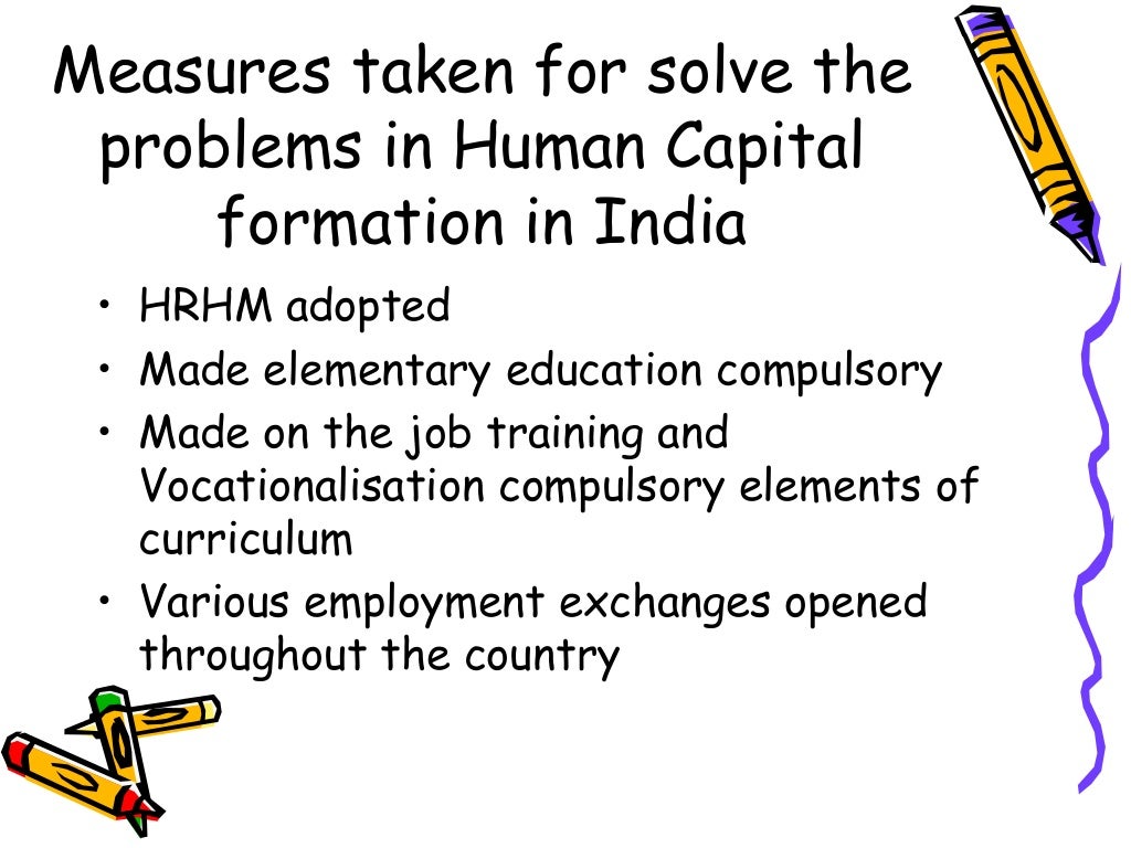 case study on human capital formation in india