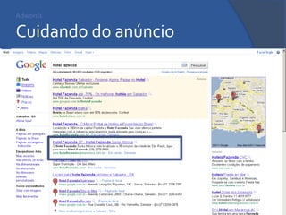 Adwords Cuidando do anúncio 
 