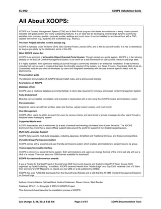 XOOPS 2.5.x Installation Guide | PDF