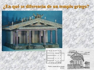 ¿En qué se diferencia de un templo griego?¿En qué se diferencia de un templo griego?
 