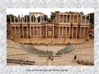 Vista central del teatro de Mérida, España
 