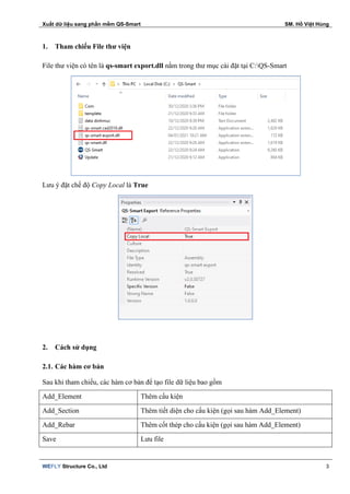 Xuất dữ liệu sang phần mềm QS-Smart
