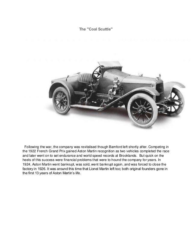 Aston Martinology – The History Of Aston Martin