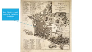 Rua Direita, atual
Avenida Primeiro
de Março
 