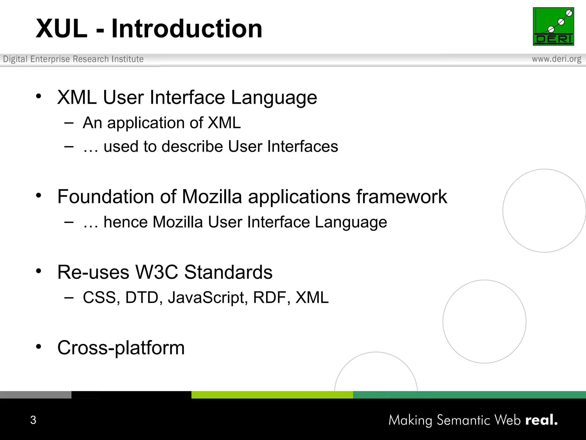 XUL Mozilla Application Framework PPT