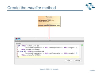 Page 40
Create the monitor method
Copyright © 2018 Ed Seidewitz
 